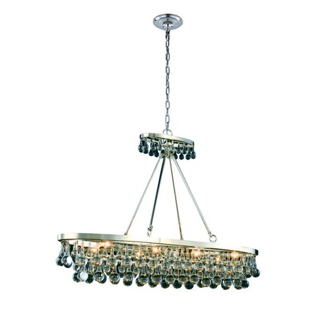 Elegant Lighting Bettina 8 light Polished Nickel Pendant Clear Royal Cut Crystal 1509G44PN